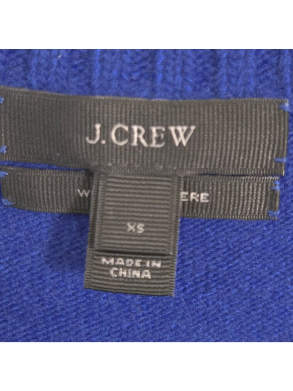 J.Crew With Cashmere Royal Blue Crewneck Pullover Sweater Size XS - Picture 4 of 6